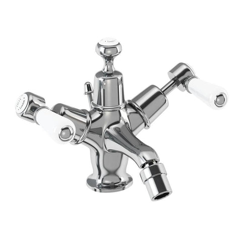 Burlington Kensington Ceramic Indice Bidet Mixer with Pop-Up Waste - Unbeatable Bathrooms