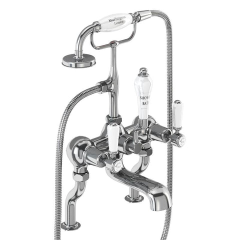 Burlington Kensington Deck Mounted Bath Shower Mixer - Unbeatable Bathrooms
