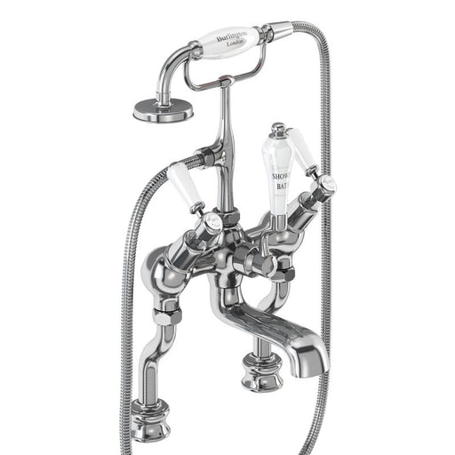 Burlington Kensington Deck Mounted Regent Angled Bath Shower Mixer - Unbeatable Bathrooms