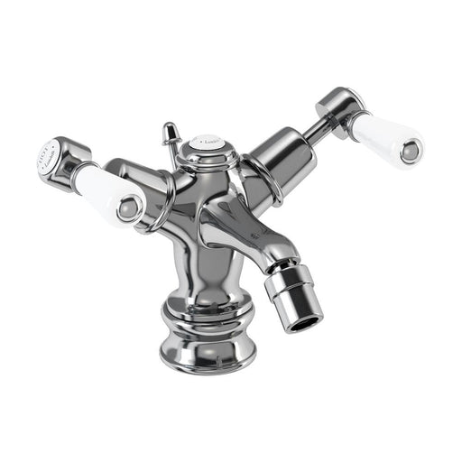 Burlington Kensington Regent Pop-Up Waste Bidet Mixer with Low Central Ceramic Indice - Unbeatable Bathrooms