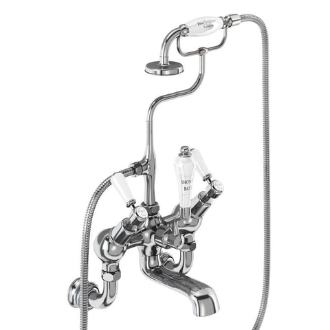 Burlington Kensington Wall Mounted Regent Angled Bath Shower Mixer - Unbeatable Bathrooms