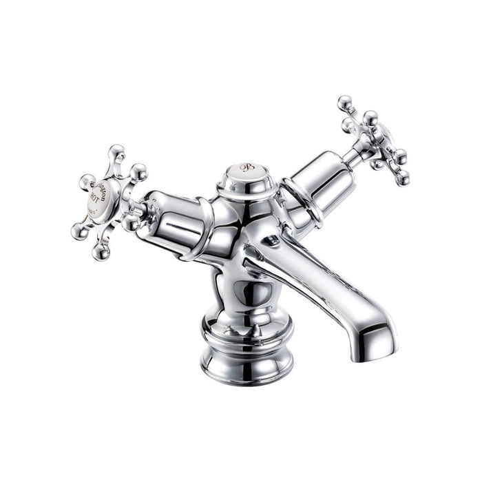 Burlington Low Central Indice Basin Mixer with Click Clack - Unbeatable Bathrooms