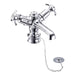 Burlington Low Central Indice Basin Mixer with Plug and Chain - Unbeatable Bathrooms