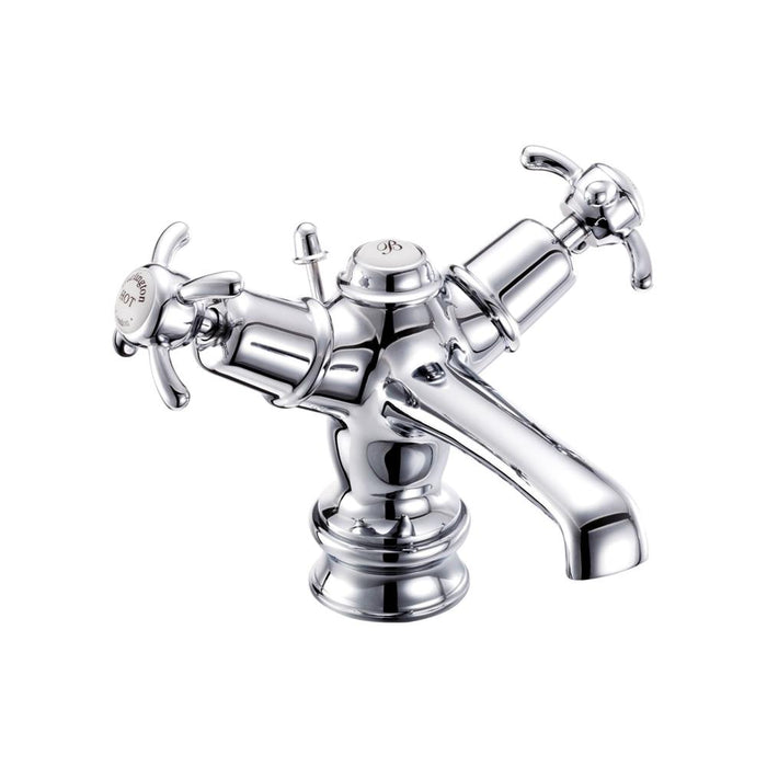 Burlington Low Central Indice Basin Mixer with Pop-Up - Unbeatable Bathrooms