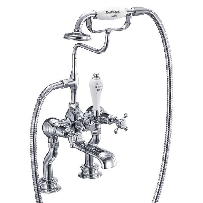 Burlington Regent Deck Mounted Bath Shower Mixer - Unbeatable Bathrooms