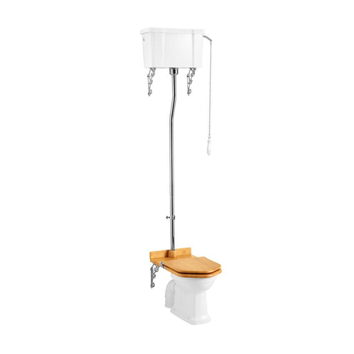 Burlington Single Flush High Level Cistern Tank with Chain & Ceramic Handle, Including Cistern Fittings - Unbeatable Bathrooms