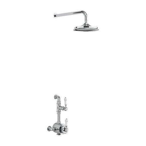 Burlington Stour Thermostatic Exposed Shower Valve Single Outlet with Fixed Shower Arm - Unbeatable Bathrooms
