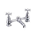 Burlington Traditional 2 Tap Hole Bridge Low Central Indice Basin Mixer with Plug and Chain - Unbeatable Bathrooms