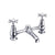 Burlington Traditional 2 Tap Hole Bridge Low Central Indice Basin Mixer with Plug and Chain - Unbeatable Bathrooms