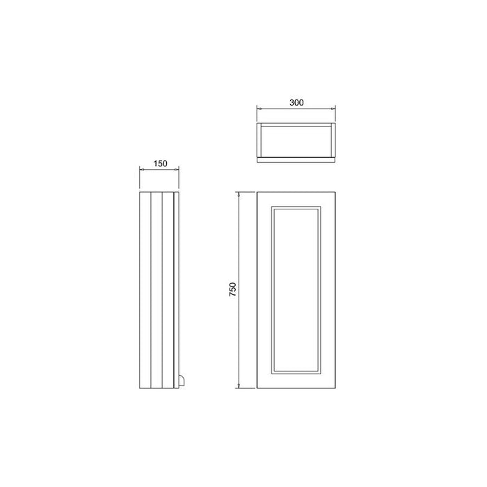 Burlington Traditional 30cm Single Door Wood Wall Unit - Unbeatable Bathrooms