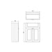 Burlington Traditional 600mm Vanity Unit - Floor Standing 2 Door Unit with Semi Recessed Basin - Unbeatable Bathrooms