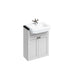 Burlington Traditional 600mm Vanity Unit - Floor Standing 2 Door Unit with Semi Recessed Basin - Unbeatable Bathrooms