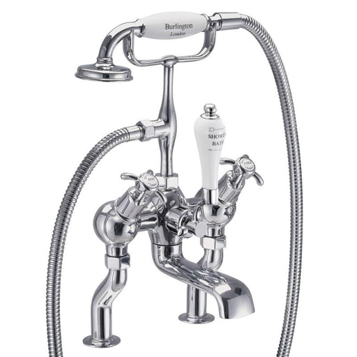 Burlington Traditional Angled Bath Shower Mixer - Deck Mounted - Unbeatable Bathrooms