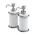 Burlington Traditional Brass & Ceramic Double Soap Dispenser - Unbeatable Bathrooms