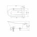 Burlington Traditional Buckingham 1500 x 750mm Slipper Bath - Unbeatable Bathrooms
