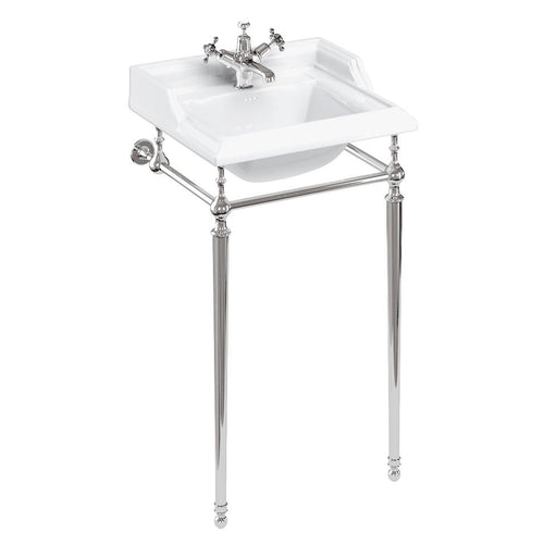Burlington Traditional Classic 50cm 1Th and Chrome Basin with Wash Stand - Unbeatable Bathrooms