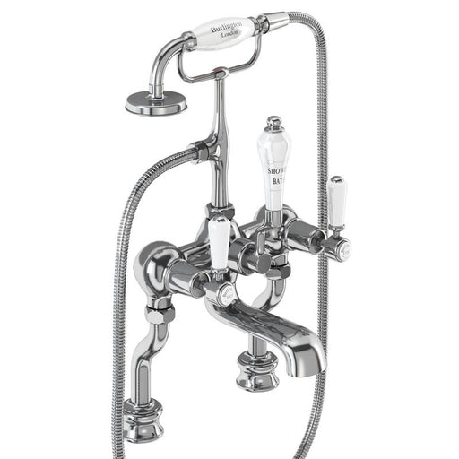 Burlington Traditional Kensington Deck Mounted Regent Bath Shower Mixer - Unbeatable Bathrooms