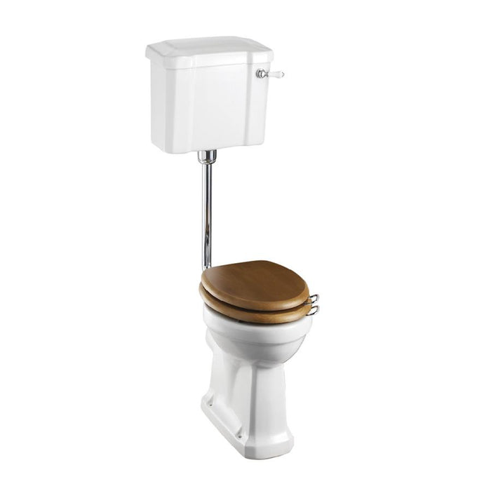 Burlington Traditional Low-Level Cistern Toilet with Slimline Lever Cistern & Flush Pipe Kit - Unbeatable Bathrooms