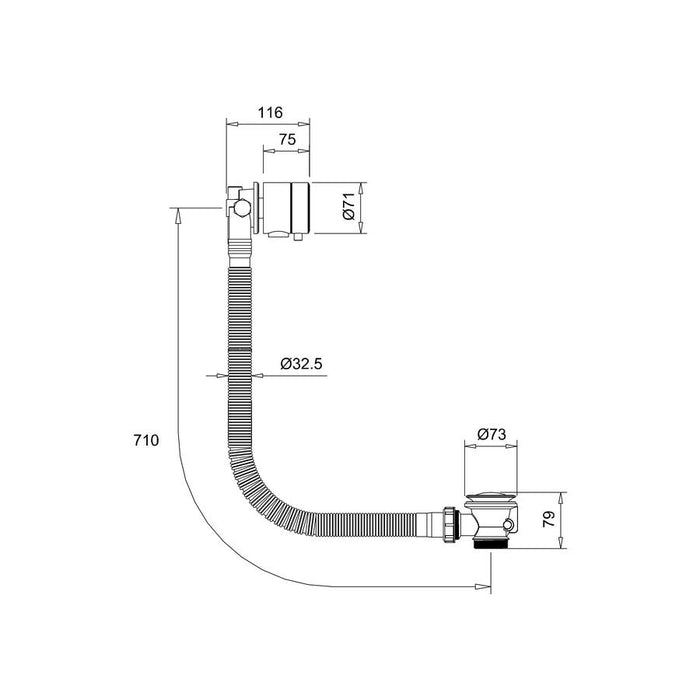 Burlington Traditional Overflow Double Ended Bath Filler - Unbeatable Bathrooms