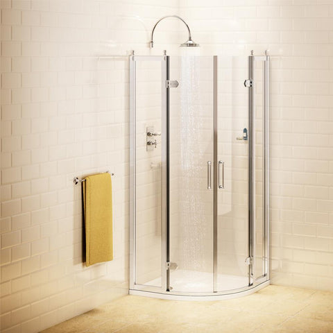 Burlington Traditional Quadrant Shower Enclosure with 2 Hinged Doors - Unbeatable Bathrooms