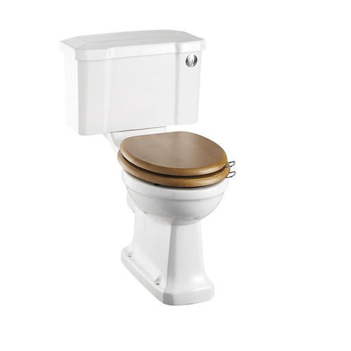Burlington Traditional Rimless Close Coupled Toilet with 44cm Front Button Cistern - Unbeatable Bathrooms