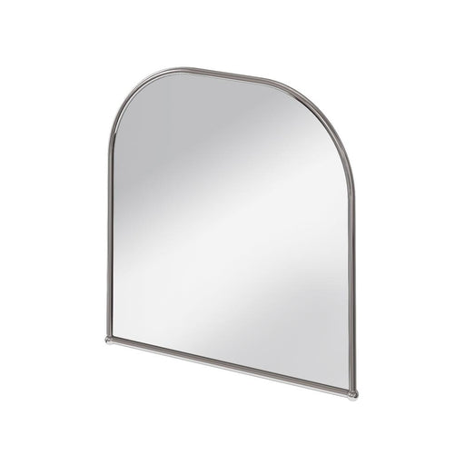 Burlington Traditional Stainless Steel & Glass Curved Mirror - Unbeatable Bathrooms
