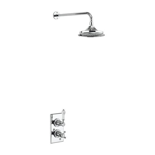 Burlington Trent Thermostatic Single Outlet Concealed Shower Valve with Fixed Shower Arm - Unbeatable Bathrooms