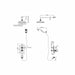 Burlington Trent Thermostatic Two Outlet Concealed Divertor Shower Valve with Fixed Shower Arm Handset & Holder Hose and Rose - Unbeatable Bathrooms