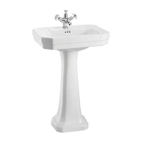 Burlington Victorian 56cm Regal Full Pedestal Basin - 1, 2 & 3TH - Unbeatable Bathrooms