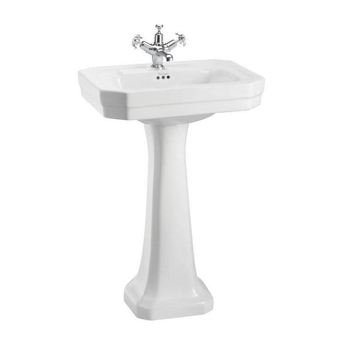 Burlington Victorian 56cm Standard Full Pedestal Basin - 1, 2 & 3TH - Unbeatable Bathrooms