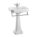 Burlington Victorian 56cm Regal Full Pedestal Basin with Towel Rail - 1, 2 & 3TH - Unbeatable Bathrooms