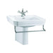 Burlington Victorian 61cm Semi Pedestal Basin with Towel Rail - 1 & 2TH - Unbeatable Bathrooms