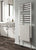 Reina Designer Burton Heated Aluminium Towel Rail Radiator 1180mm H x 485mm W White/Polished - Unbeatable Bathrooms