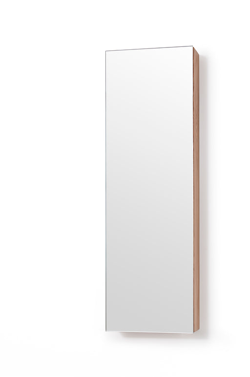 800mm Zone Bathroom Mirror Cabinet with Magnifying Mirror - Natural Oak - Unbeatable Bathrooms