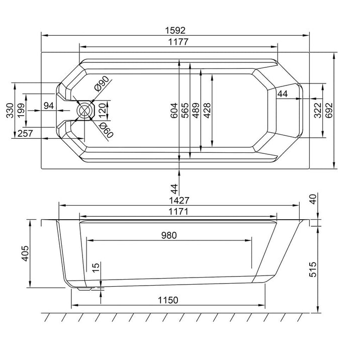 Carron Camden Single Ended 5mm Carronite Bath - Unbeatable Bathrooms
