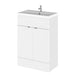 Hudson Reed Fusion Vanity Unit - Floor Standing 1 & 2 Door Units with Polymarble Basin - Unbeatable Bathrooms