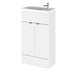 Hudson Reed Fusion Compact Vanity Unit - Floor Standing 1 & 2 Door Units with Polymarble Basin - Unbeatable Bathrooms