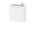 Hudson Reed Fusion 500/600mm Slimline Vanity Unit - Wall Hung 2 Door Unit with Polymarble Basin - Unbeatable Bathrooms