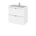 Hudson Reed Fusion Vanity Unit - Wall Hung 2 Drawer Unit with Basin - Unbeatable Bathrooms