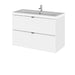 Hudson Reed Fusion Vanity Unit - Wall Hung 2 Drawer Unit with Basin - Unbeatable Bathrooms