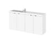 Hudson Reed Fusion 1000/1200mm Compact Vanity Unit Pack - Floor Standing 4 Door Unit - Unbeatable Bathrooms