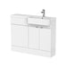 Hudson Reed Fusion 1000/1100mm Vanity Unit Pack - Floor Standing 2 Door Unit with Semi Recessed Basin - Unbeatable Bathrooms