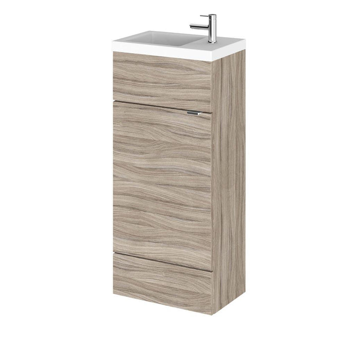 Hudson Reed Fusion Compact Vanity Unit - Floor Standing 1 & 2 Door Units with Polymarble Basin - Unbeatable Bathrooms