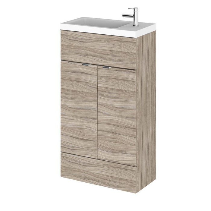 Hudson Reed Fusion Compact Vanity Unit - Floor Standing 1 & 2 Door Units with Polymarble Basin - Unbeatable Bathrooms