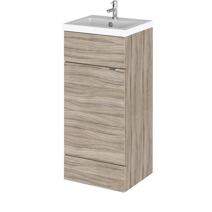 Hudson Reed Fusion Vanity Unit - Floor Standing 1 & 2 Door Units with Polymarble Basin - Unbeatable Bathrooms