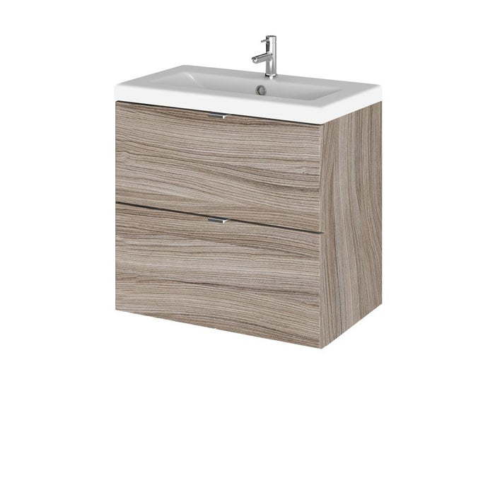 Hudson Reed Fusion Vanity Unit - Wall Hung 2 Drawer Unit with Basin - Unbeatable Bathrooms