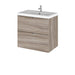 Hudson Reed Fusion Vanity Unit - Wall Hung 2 Drawer Unit with Basin - Unbeatable Bathrooms