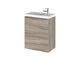 Hudson Reed Fusion 400mm Slimline Vanity Unit - Wall Hung 1 Door Unit with Polymarble Basin - Unbeatable Bathrooms