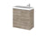 Hudson Reed Fusion 500/600mm Slimline Vanity Unit - Wall Hung 2 Door Unit with Polymarble Basin - Unbeatable Bathrooms