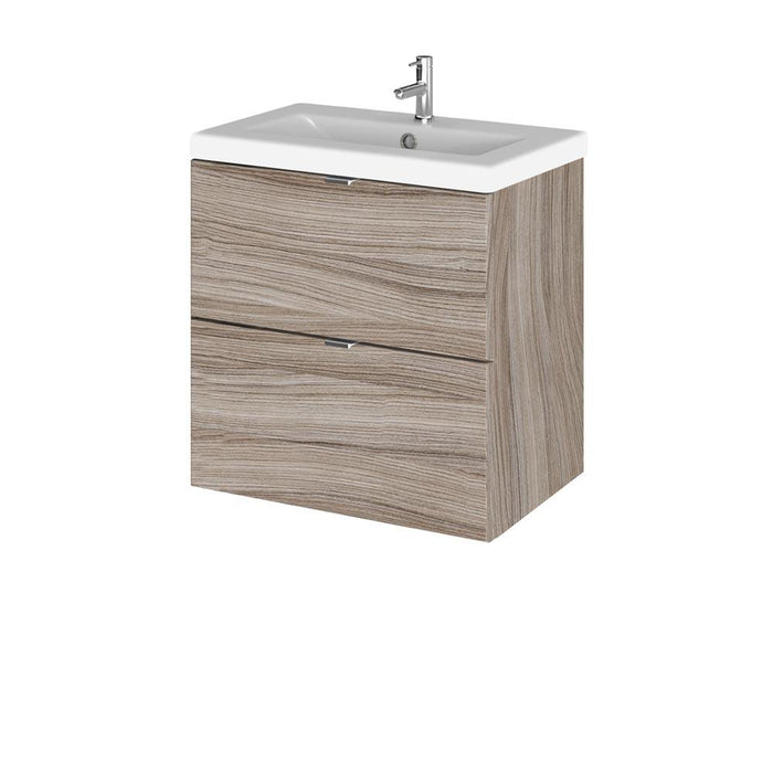 Hudson Reed Fusion Vanity Unit - Wall Hung 2 Drawer Unit with Basin - Unbeatable Bathrooms